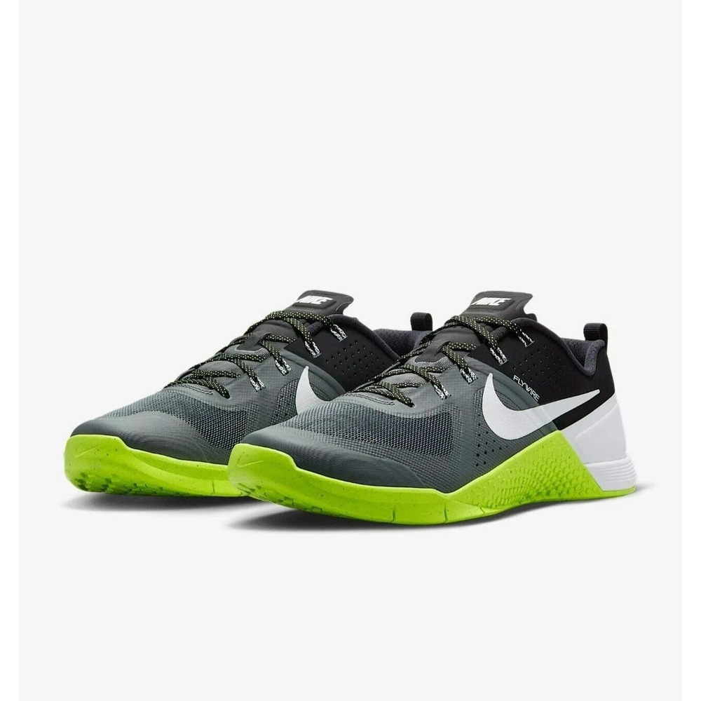 Nike Metcon 1 Mens 13 Training Shoes Grey White Volt 704688-007‎ Cross Training
